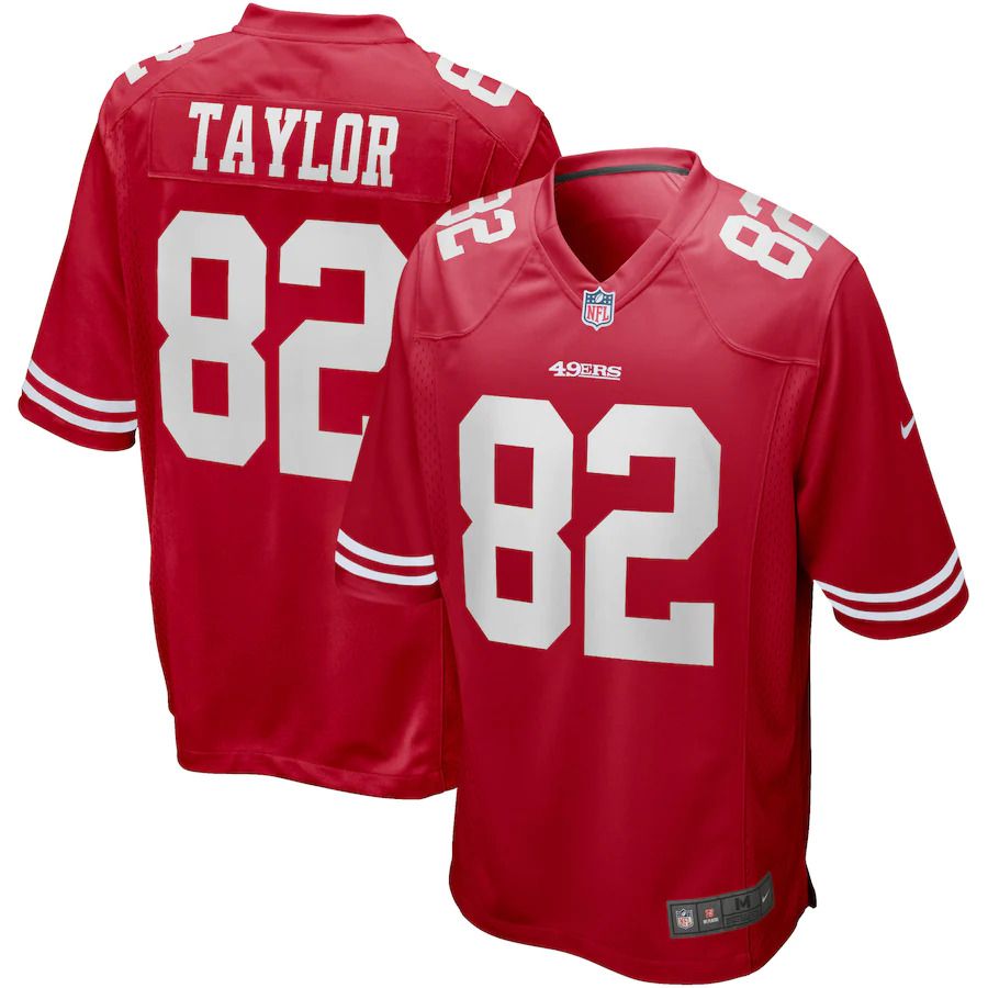 Men San Francisco 49ers 82 John Taylor Nike Scarlet Game Retired Player NFL Jersey